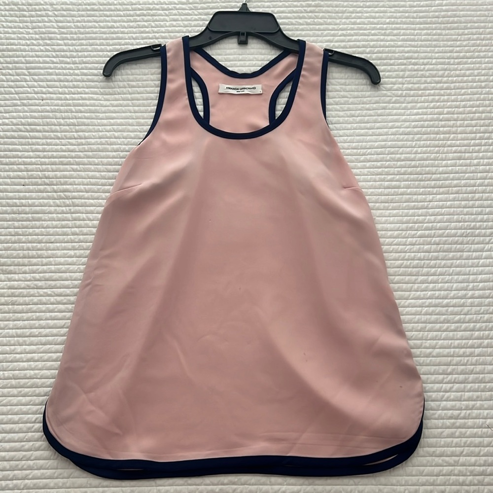 Pink/Navy Amanda Uprichard Tank - Size Small